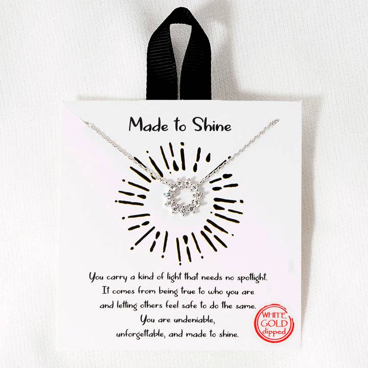 MADE TO SHINE DAINTY CUBIC ZIRCONIA ACCENT NECKLACE for wholesale by SOPHIA WHOLESALE