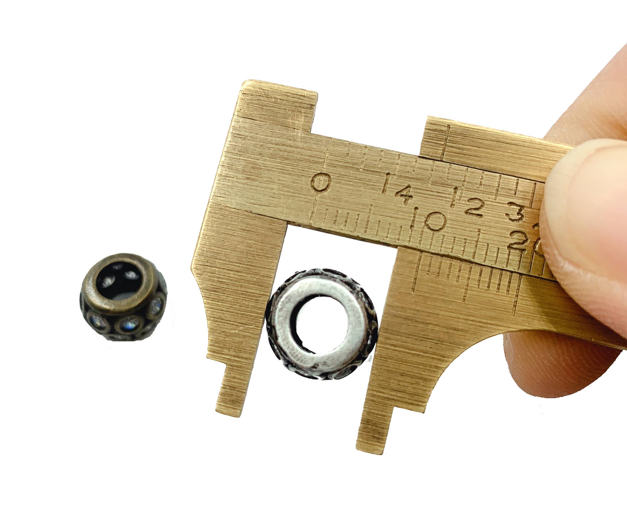 findings4uGem – wholesale Individual charm/pendant – Antique Barrel Spacer Beads CZ Micro Pave DIY Jewelry, BD0332