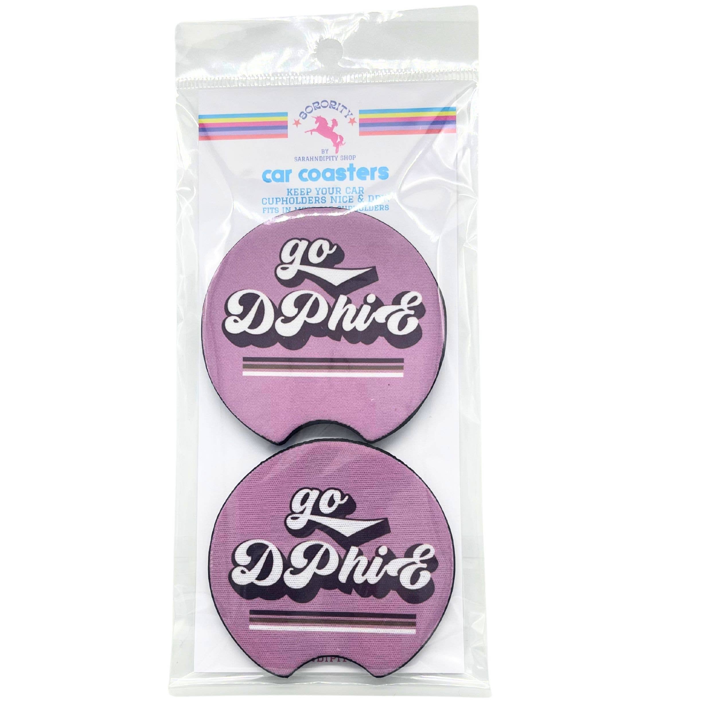 Sarahndipity Shop - Wholesale Car Coaster - Women's - Sorority Car Coasters - Go Design18