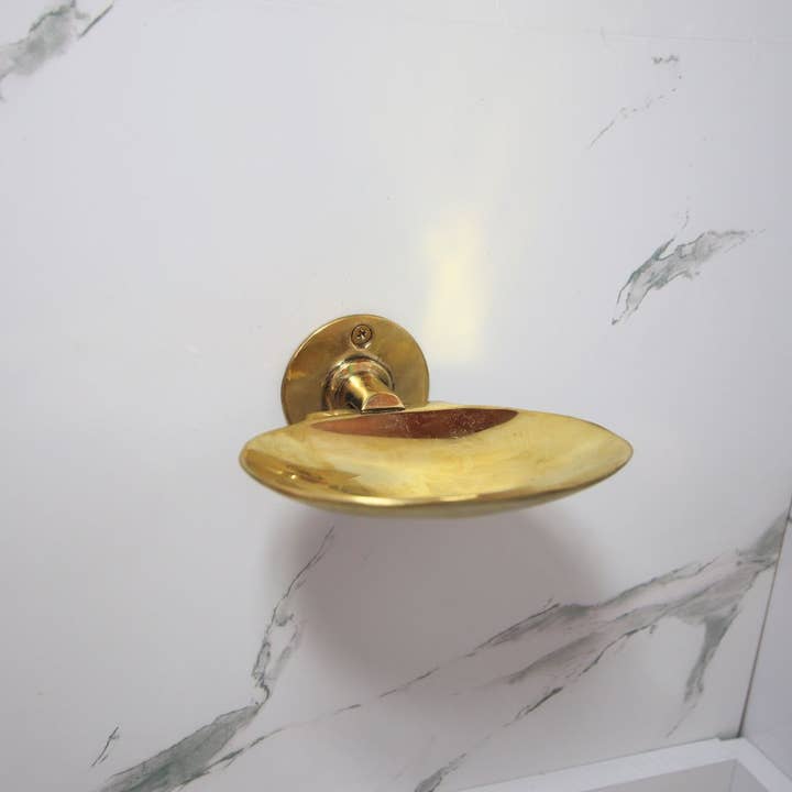bazarifinagh - Wholesale Bath Soap Dish - Handmade wall Mounted Brass Soap Dish with luxury design4