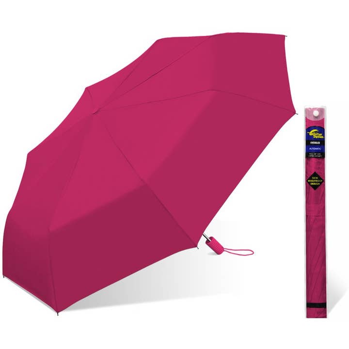 Chaby International - Wholesale Umbrella - Unisex - 42" Automatic Folding Rain Umbrellas - Assorted Solid Colors
