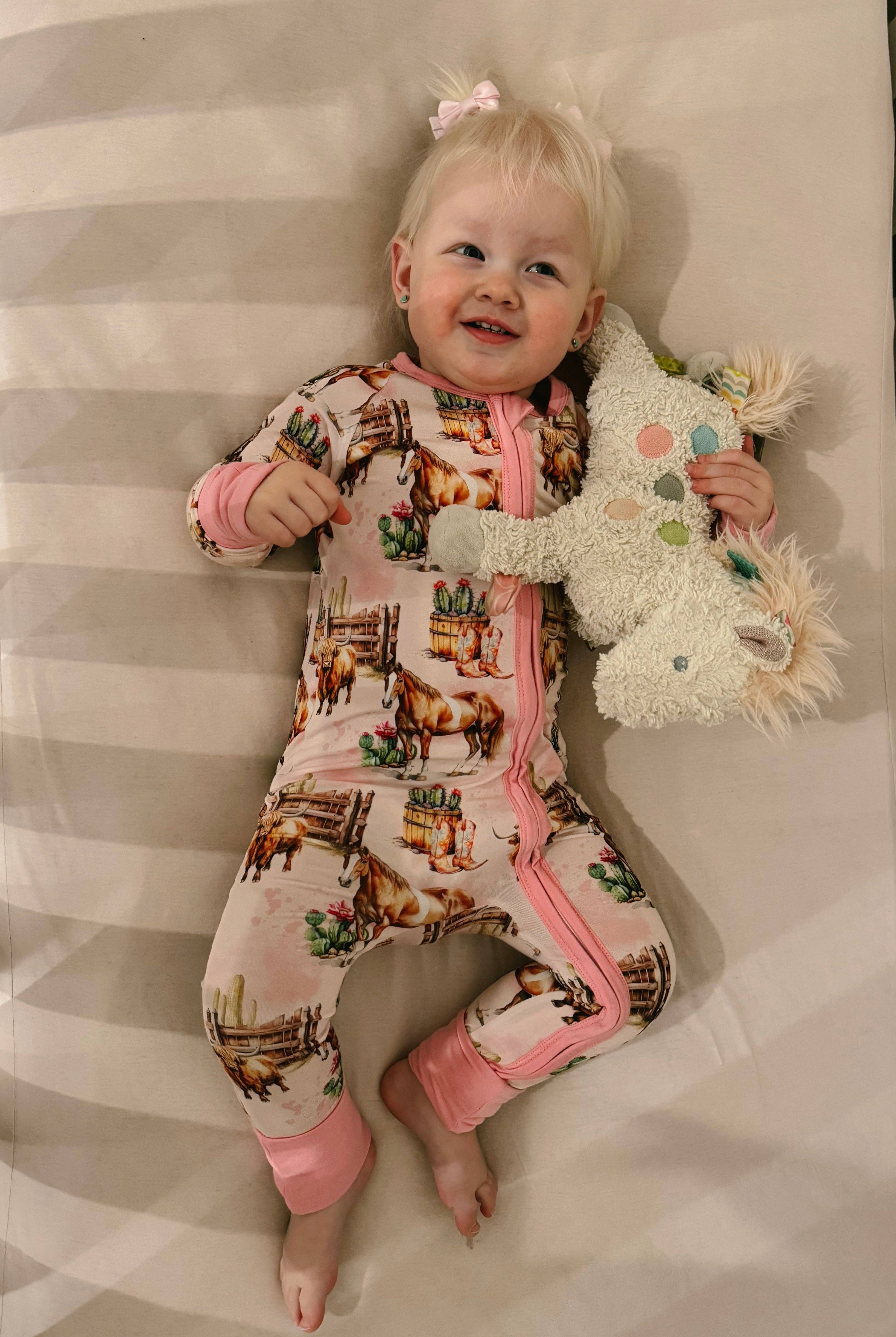 Little Filly - Wholesale Sleepsuit - Baby - Cactus Cowgirl BAMBOO Jammies1