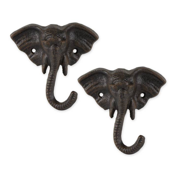 Elephant Wall Hook Set of 2 for wholesale by Zingz Home