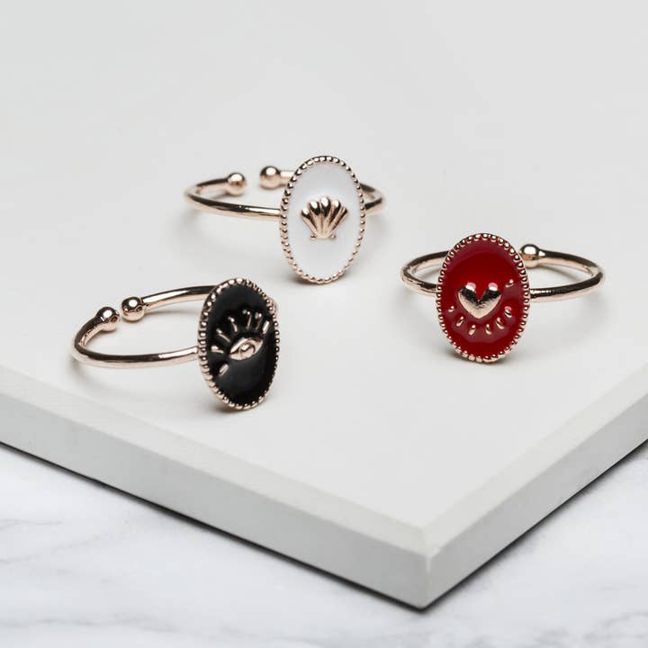 Sirenering | Forgyldt | Emalje | Fremstillet i Italien for engroshandel hos NINA TRA LE NUVOLE