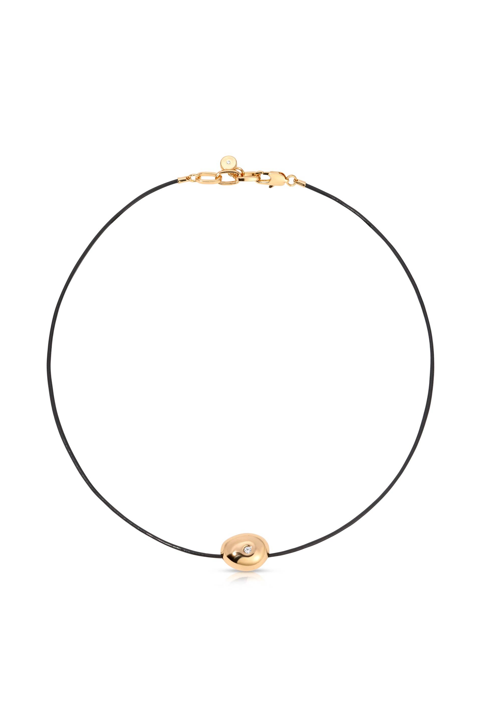 Ettika - Wholesale Pendant/Charm Necklace - Polished Pebble Leather Pendant Necklace0