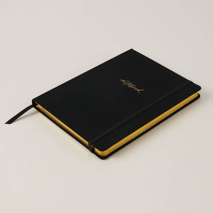 Blush And Gold - Venta al por mayor Cuadernos - Libreta o diario de lujo, color negro (tela)2