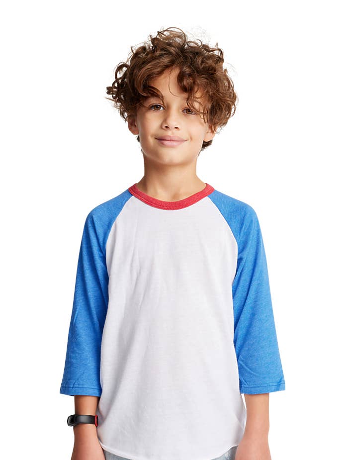 T-shirt de baseball raglan Americana pour jeunes pour la vente par Royal Apparel