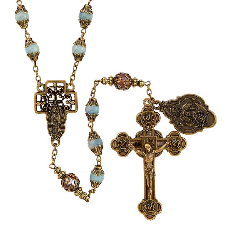 Christian Brands Catholic - Wholesale Prayer Beads Necklace - Vintage Rosary - OL Guadalupe1