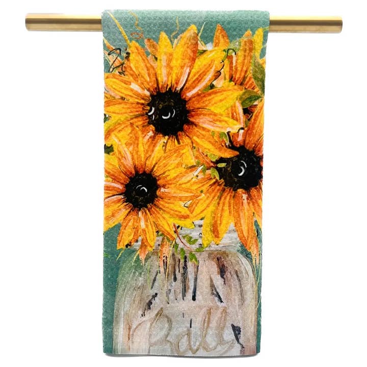 Torchon Tournesol en Pot pour la vente par Rachel Brooks Design, LLC