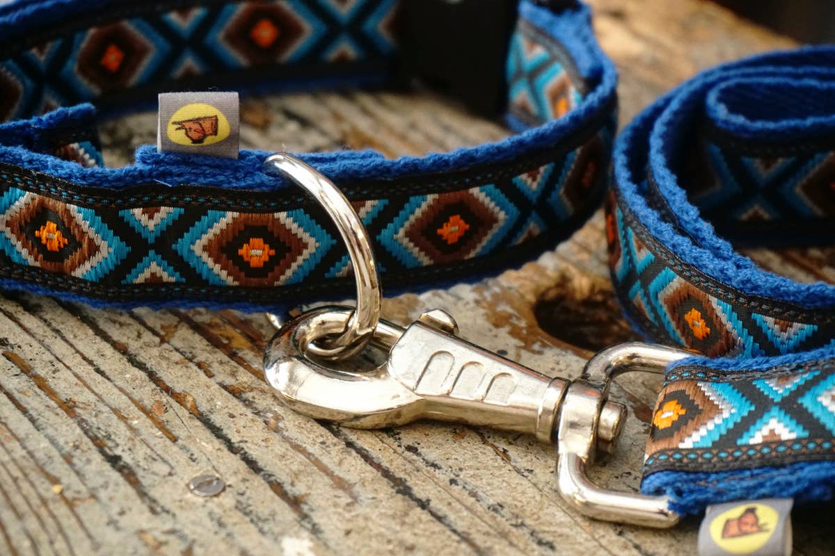 hundsfutter - Wholesale Pet Collar - Dog - Dark navy blue design necklace and strap set23