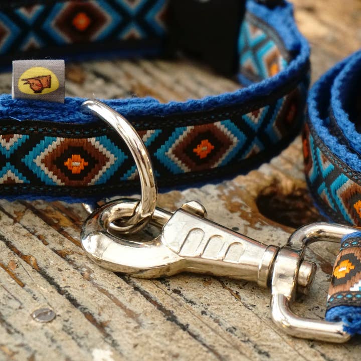 hundsfutter - Wholesale Pet Collar - Dog - Dark navy blue design necklace and strap set23