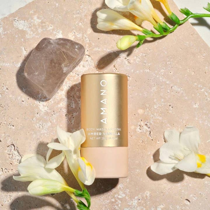 Amano beauty - Wholesale Body Wash/Shower Gel - AMBER VANILLA BODY WASH CRYSTAL-PREORDER1