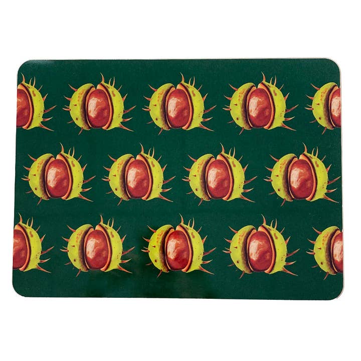 Set de table Vert Marron d'Inde pour la vente par Emilia Hunt