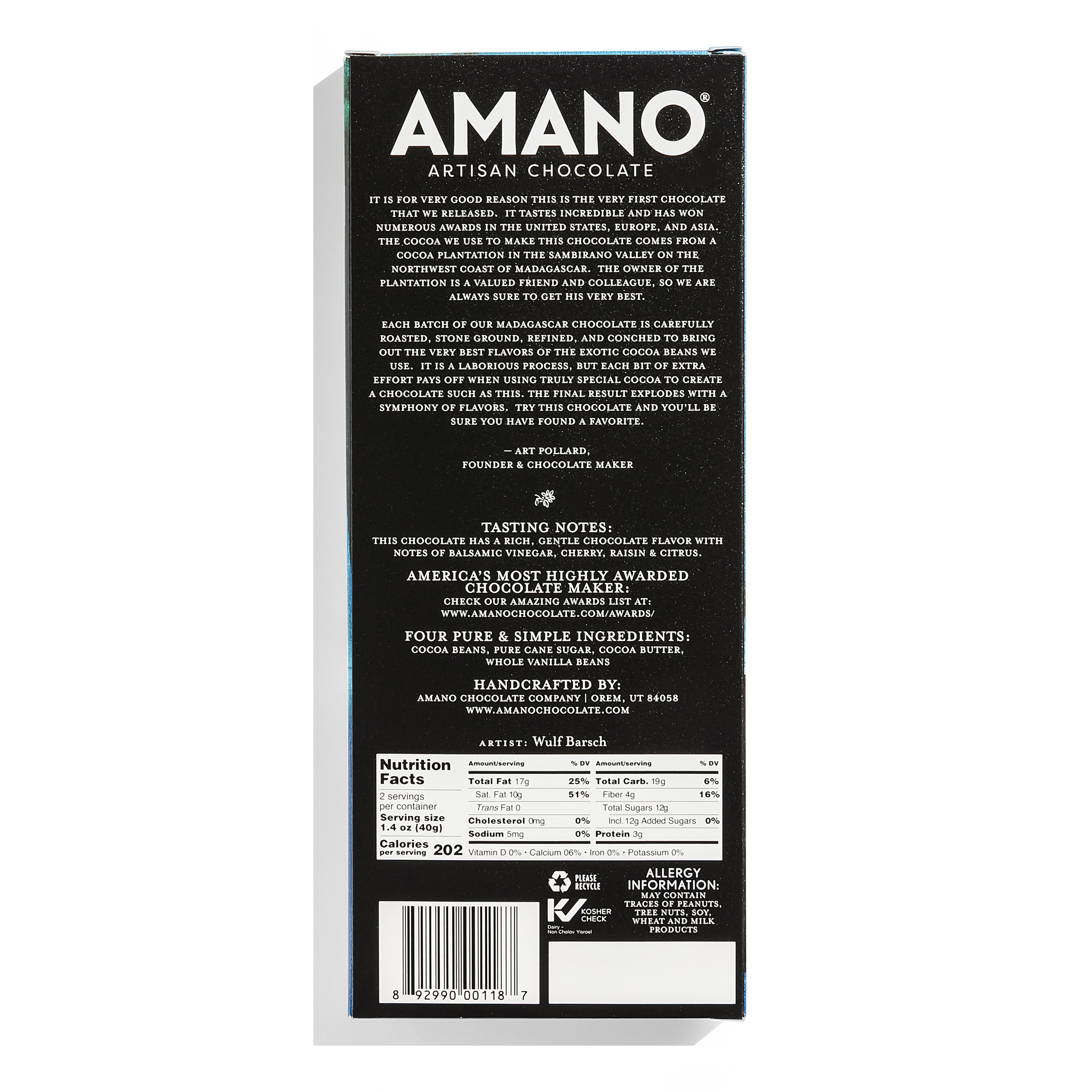 Amano Chocolate - Wholesale Chocolate Bar - Madagascar 70% Dark Chocolate2