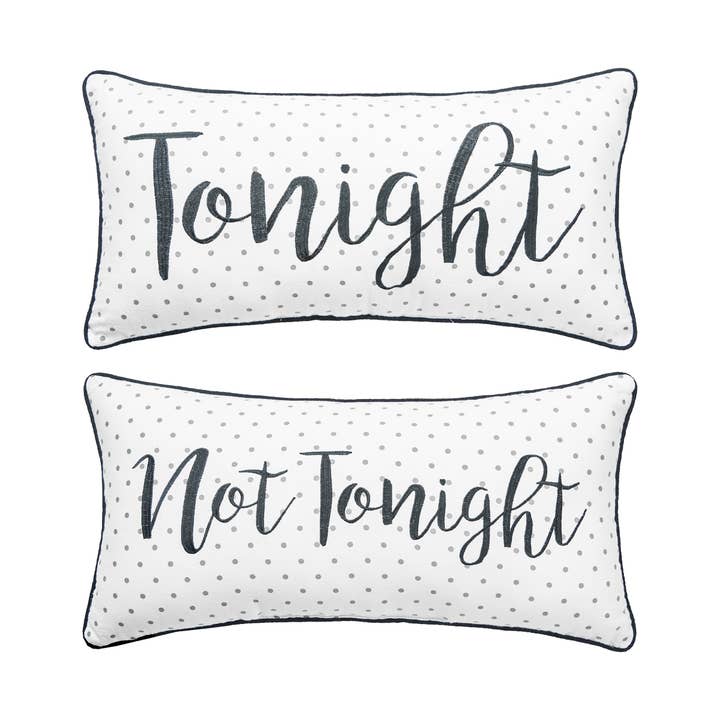Tonight/Not Tonight Reversible Throw Pillow for wholesale by C&F Home