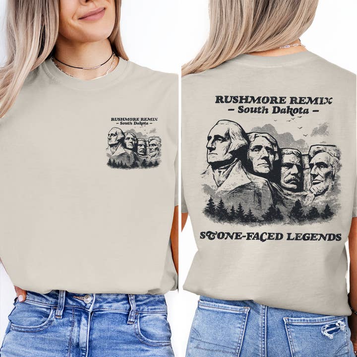 Textile Graphix - Wholesale Screen Printed T-Shirt - Women's - Mount Rushmore T-Shirt | South Dakota Souvenir Tee | Vintage Presidents Graphic Shirt | Scenic Black Hills Travel Gift2