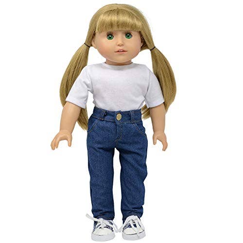 The New York Doll Collection - Wholesale Doll Clothing - Kids - 18" Doll Denim Jean Set of 45