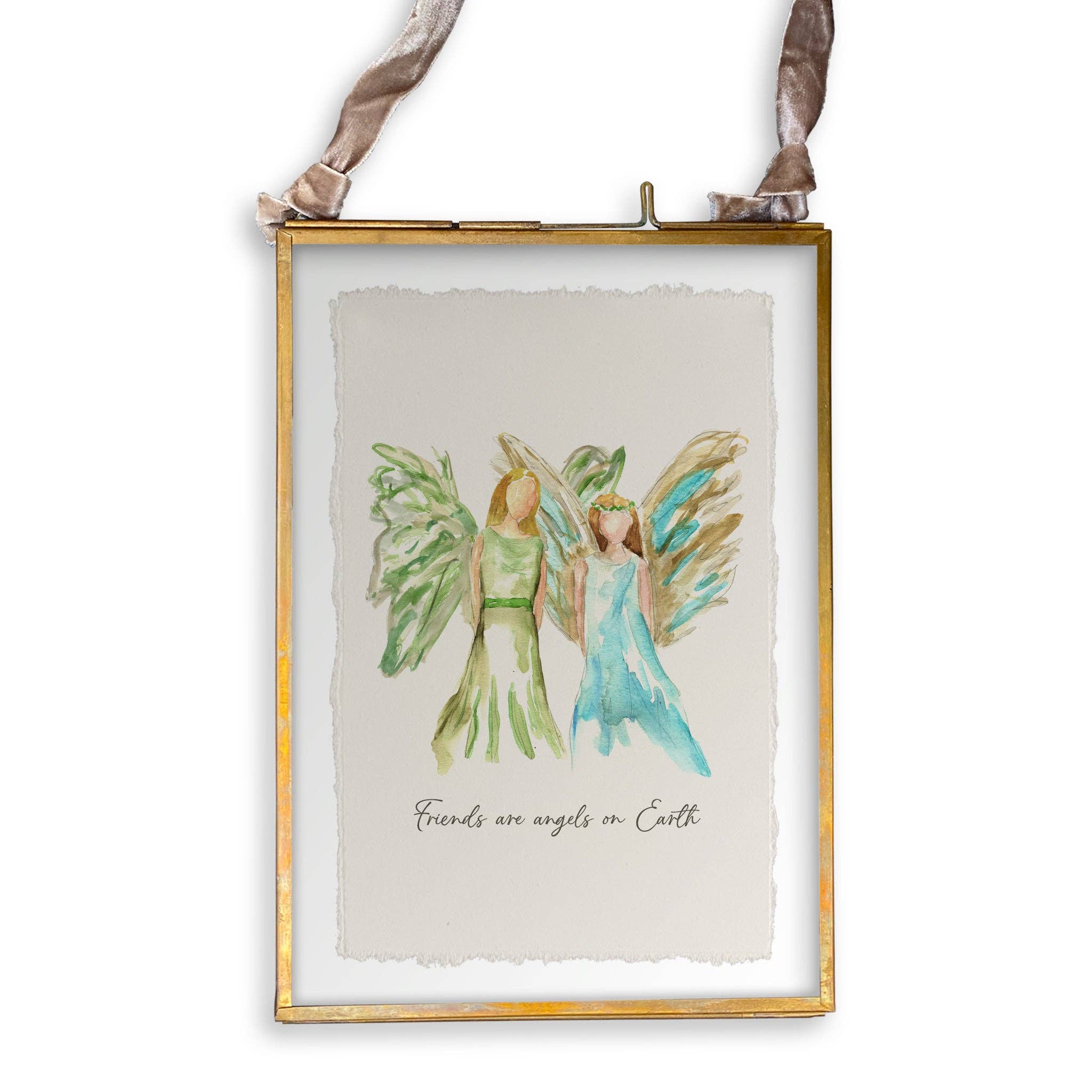 French Graffiti - Wholesale Tea Towel - Celestial Angel Friends with Friends Quote13