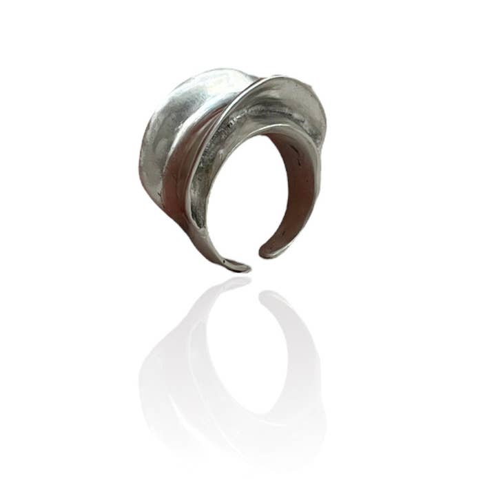 Persea Jewelry - Wholesale Band/Stacked Ring - Anillo Banana Boat Plata3
