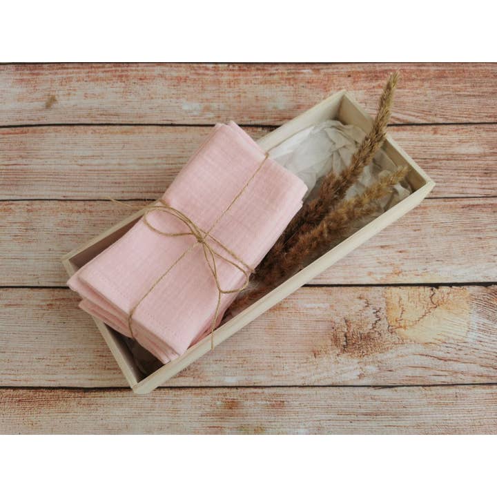 Pastel Baby – wholesale Ansikts- och kroppsservetter – Ekologiska muslin babyservetter, näsduk - olika färger