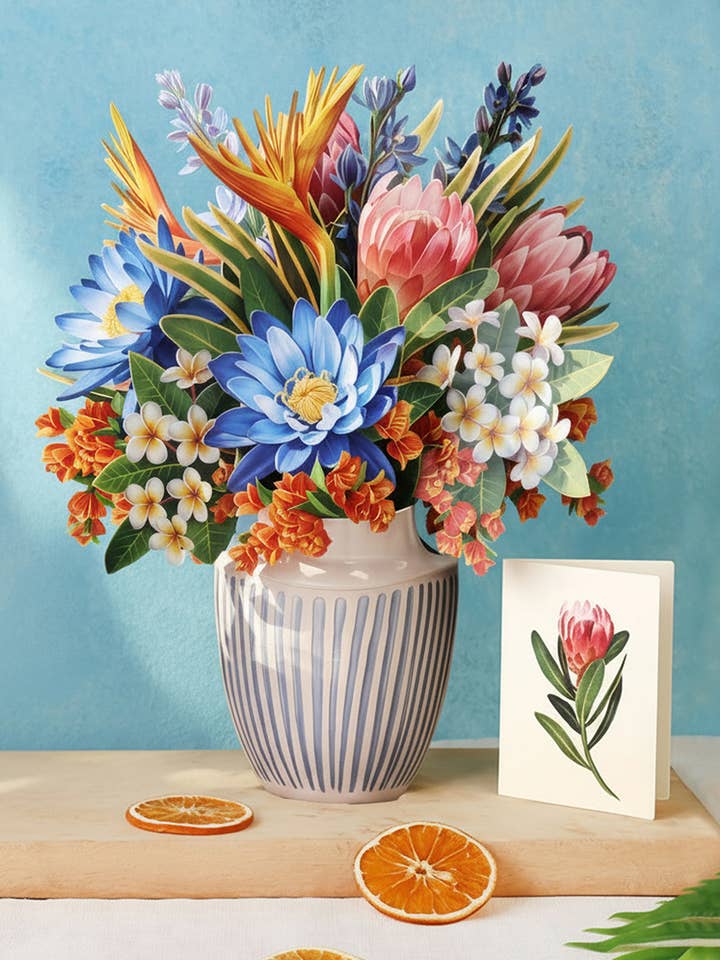 Tropical Paradise (8 Pop-up Greeting Cards) for wholesale by FreshCut Paper LLC