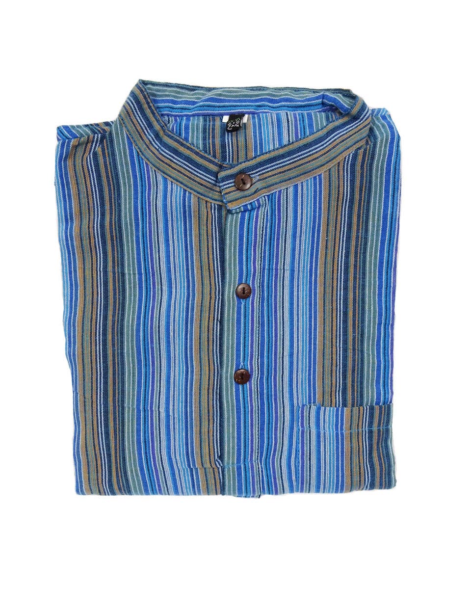 Zig Zag Asian Collection - Wholesale Button Down Shirt - Men's - Striped Cotton Kurta10
