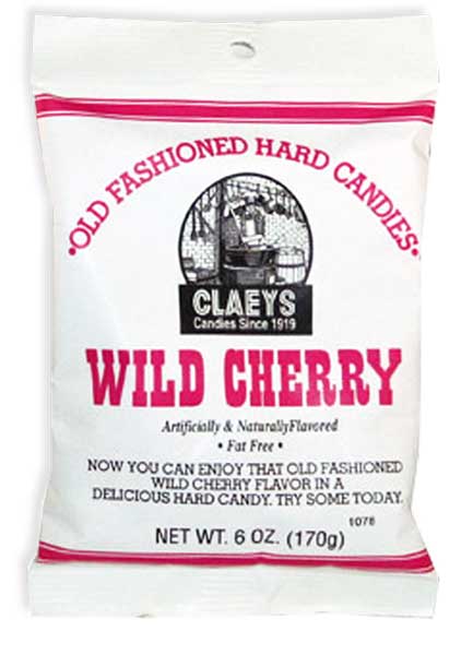 Hudson Meat Company - Wholesale Hard Candy - CANDY HARD WILD CHERRY     -     CLAEYS CANDY0