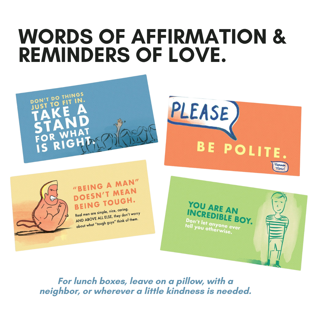 Papersalt - Wholesale Stationery/Notecard Set - Inspiring Lunch Notes for Young Boys and Kids (Boxed Set)4