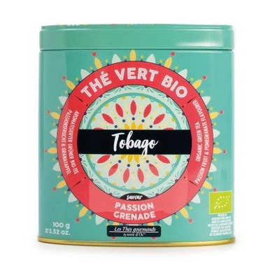 Organic Tobago Green Tea Passion Fruit Pomegranate for wholesale by terre d'Oc