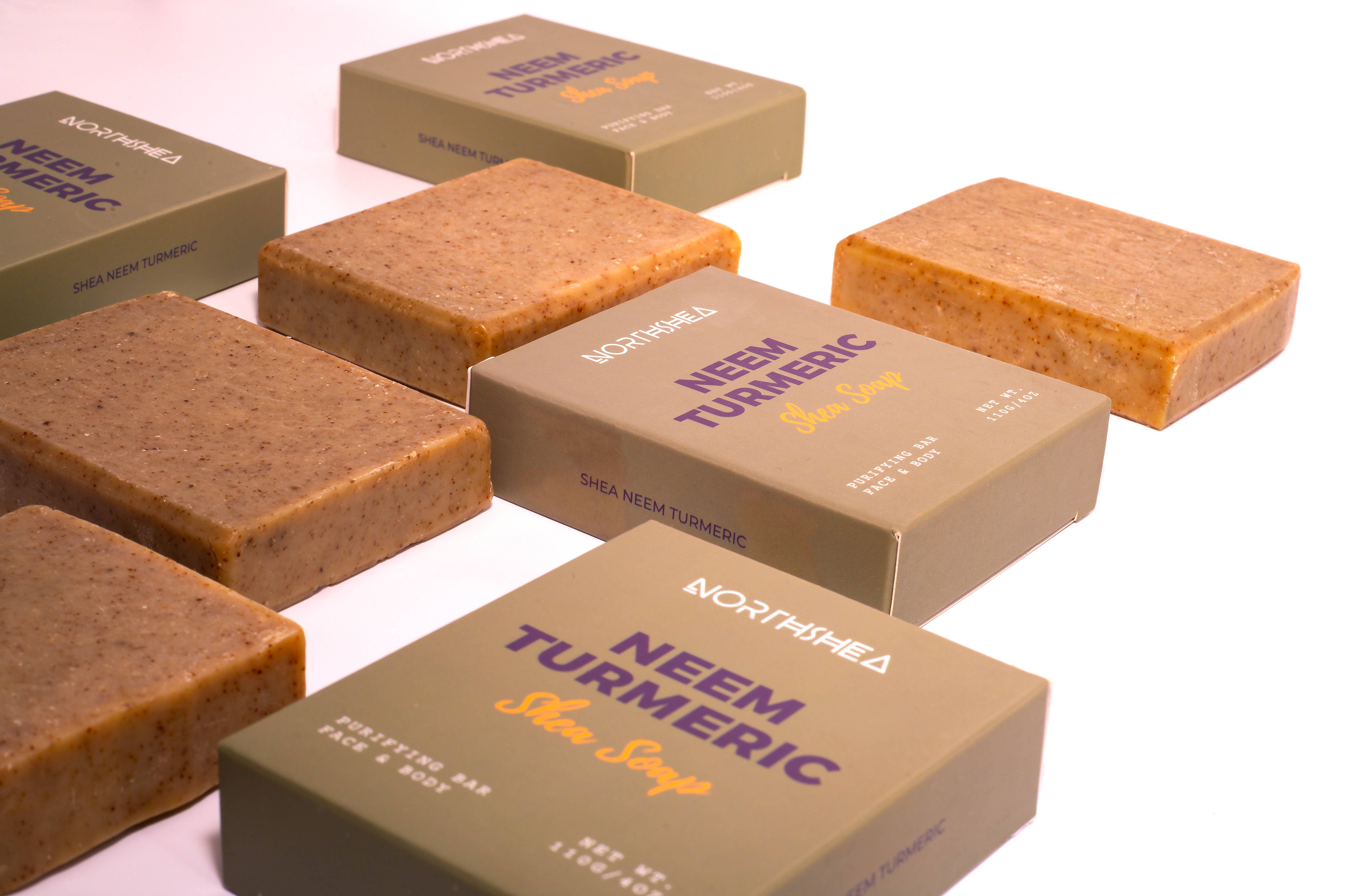 Northshea - Wholesale Bar Soap - Neem + Turmeric Shea Soap: Purifying Face & Body Bar3