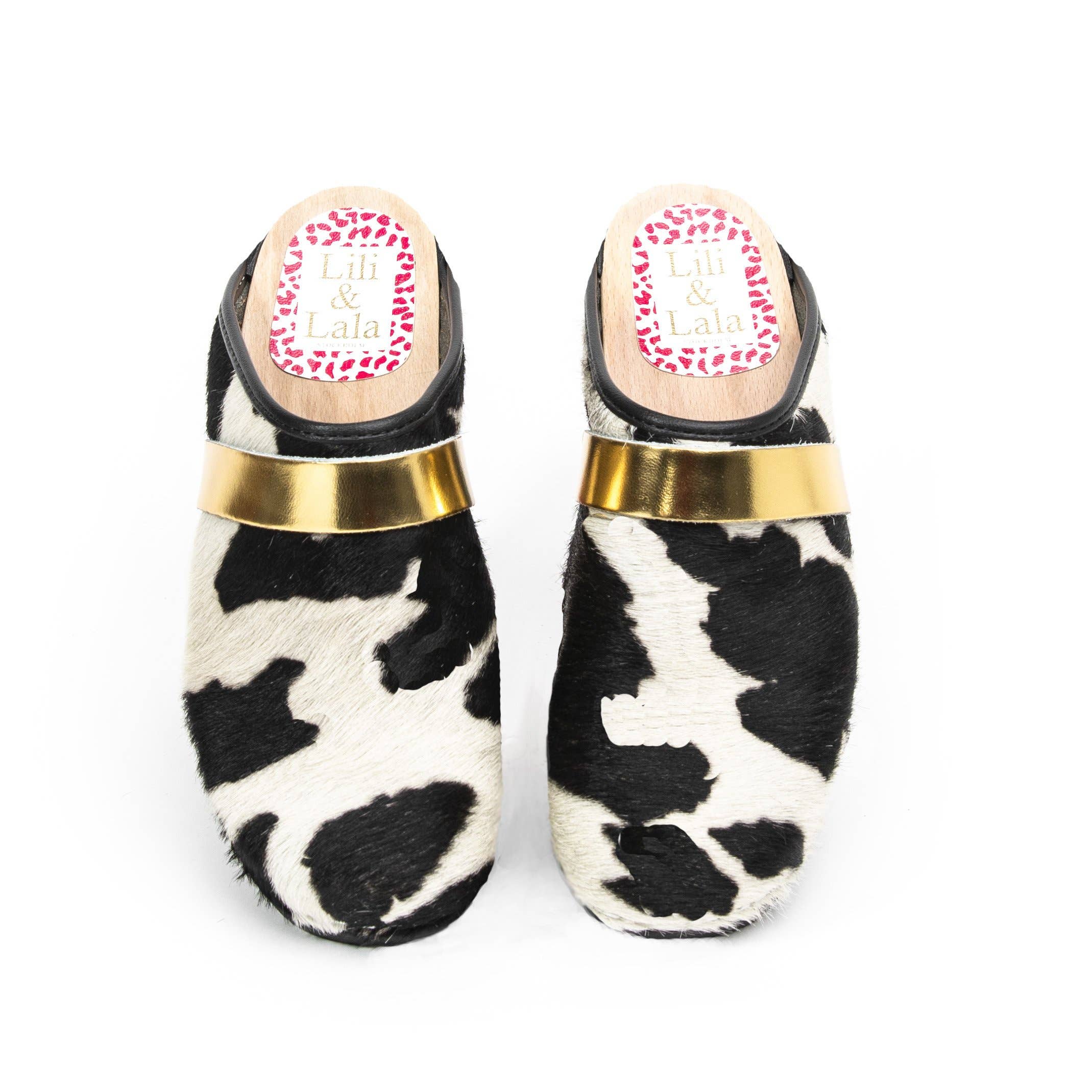 Lili & Lala - Wholesale Clogs - Women's - Åre cowhide and gold1