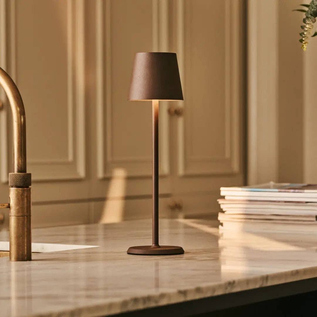 Tavellio - Wholesale Accent/Desk Lamp - Jasper Mocha Brown Wireless Lamp with Battery | Dimmable & 3 Light Stages7