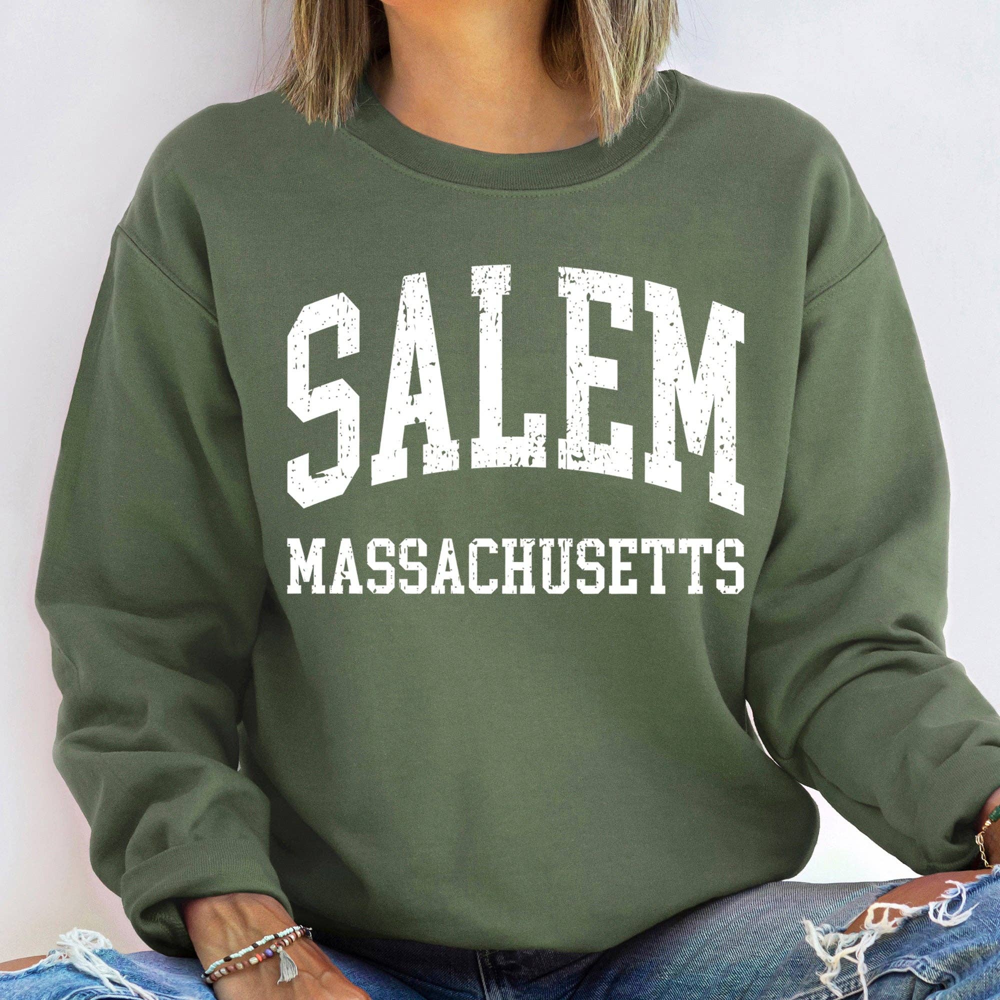 Refinery Number One LLC - Vente Sweat-shirt à imprimés – femme - Sweat-shirt d'Halloween Salem Massachusetts1