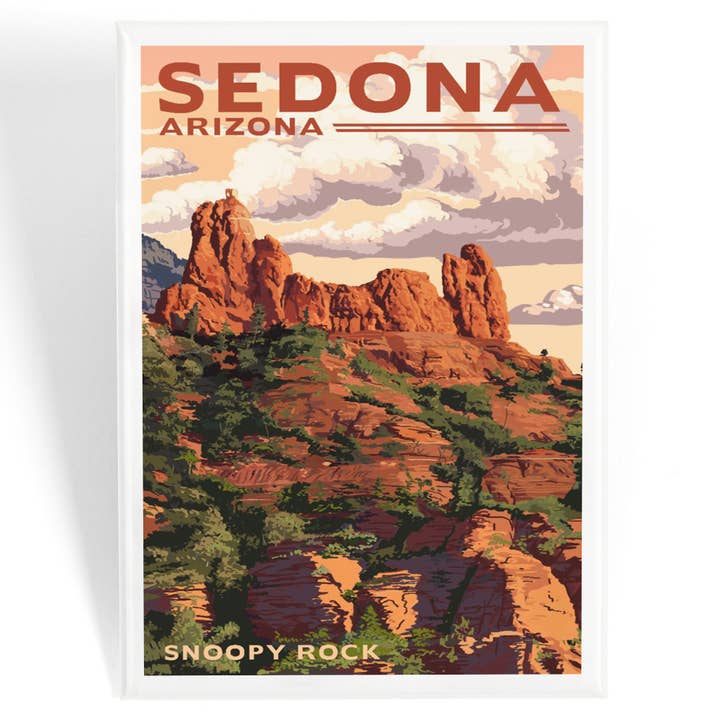 Lantern Press – wholesale Magnet – MAGNET Sedona, Arizona Snoopy Rock