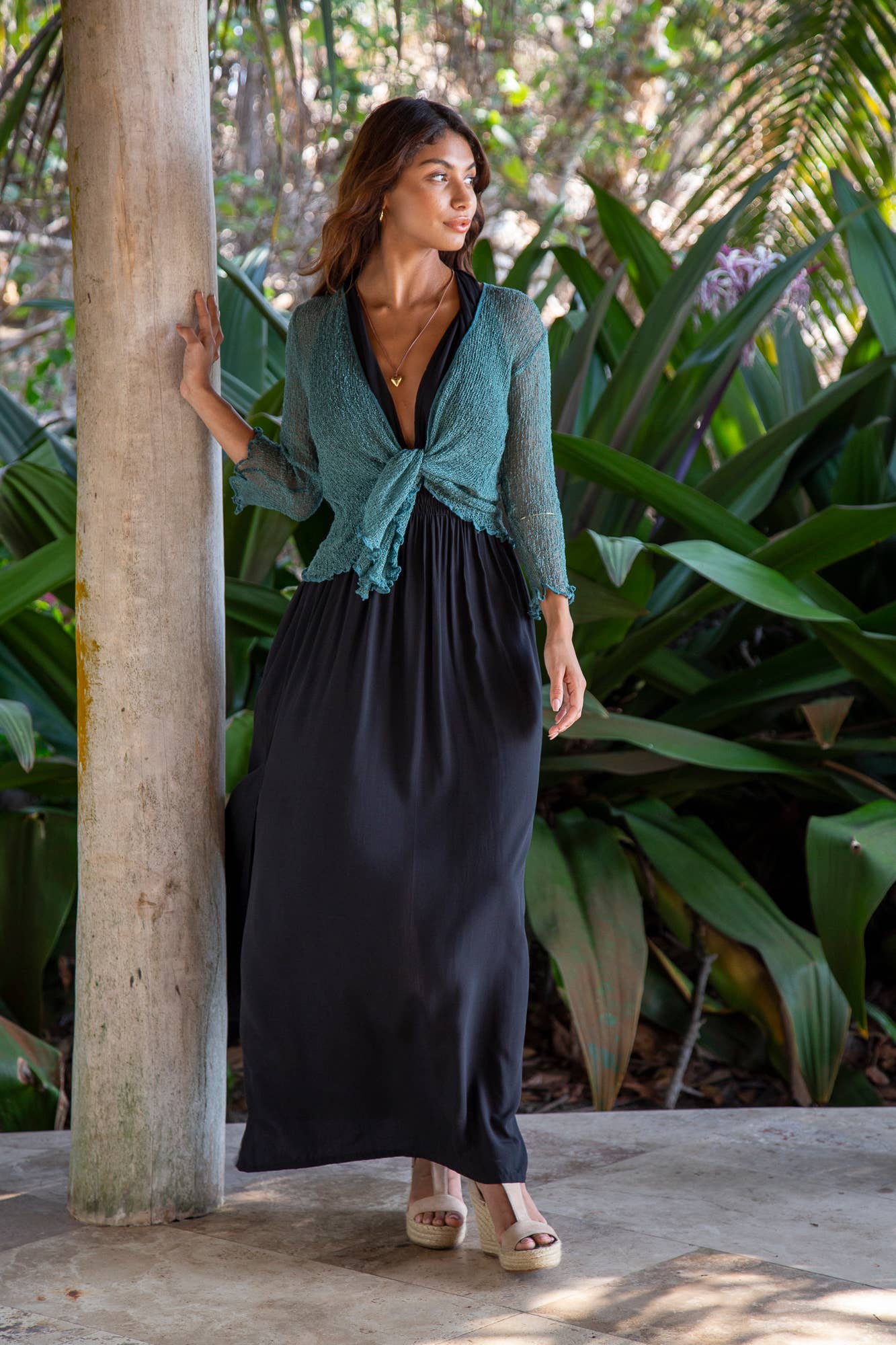 Bali Prema - Wholesale Cardigan - Women's - Summer Knit Cardigan Bolero Shrug Cover in Pine Green0