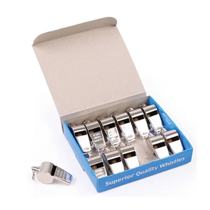 Visselpipor – Metall x 12 för wholesale av Gamez Galore