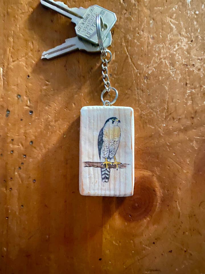 Peregrine Falcon Keychain for wholesale by Streetlightbirds