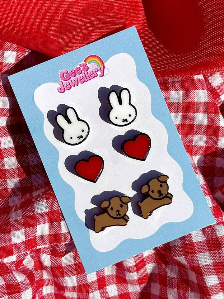 Pack de Studs Miffy pour la vente par Gees Jewellery