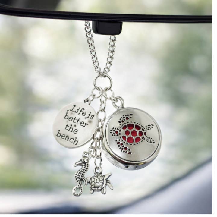 Car Charm | Sea Turtle Locket | Metal Finish for wholesale by EarthlieTreasures