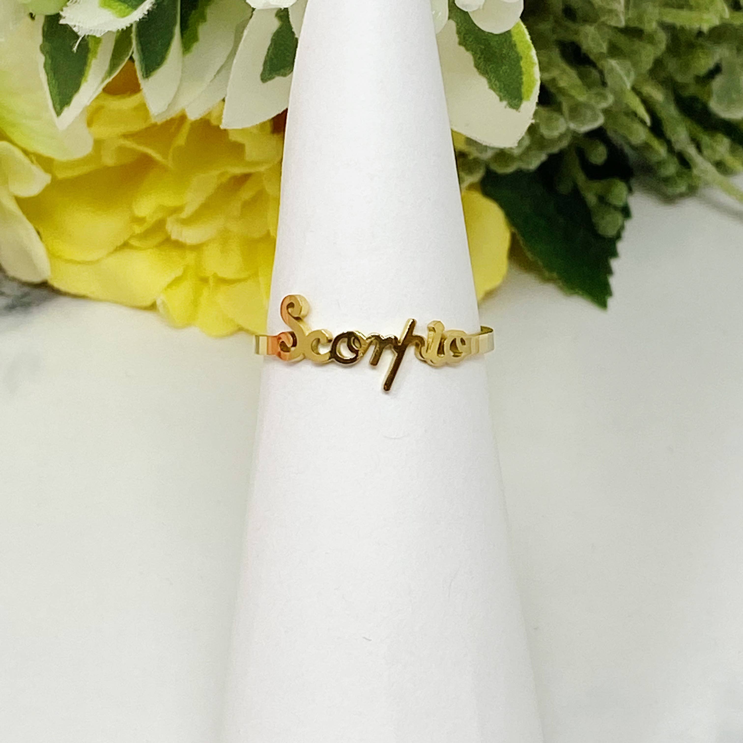 Ellison+Young - Wholesale Band/Stacked Ring - Scripted Zodiac Ring14