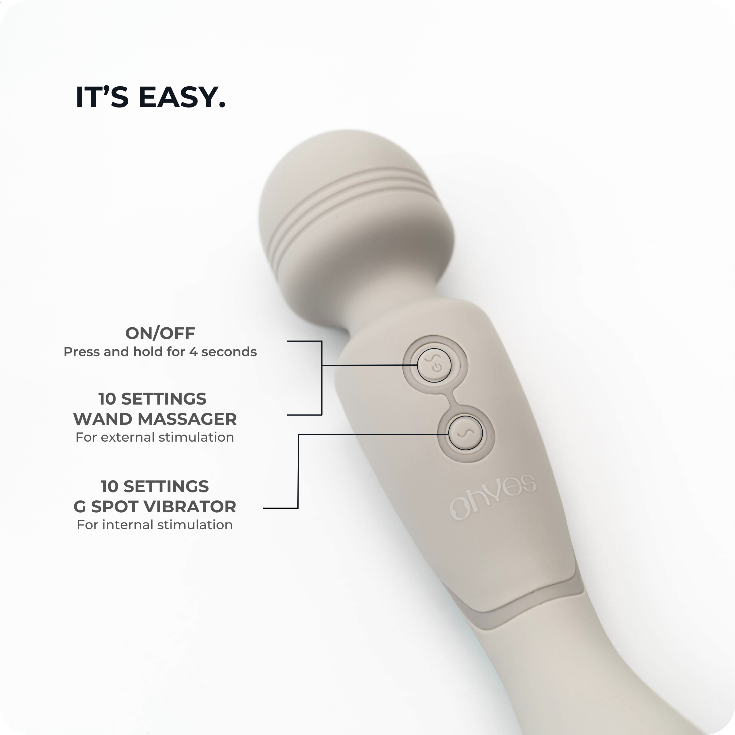 ohyes - Wholesale Sex Toy - OHYES Magic Wand Vibrator - Dual Wand and G Spot Massager9