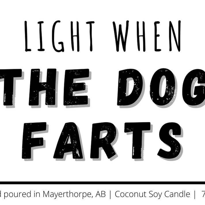 Dark Horse Handcrafted - Wholesale Jar/Filled Candle - Light when Dog Farts - Funny, Rude, Sweary Candle, Naughty
