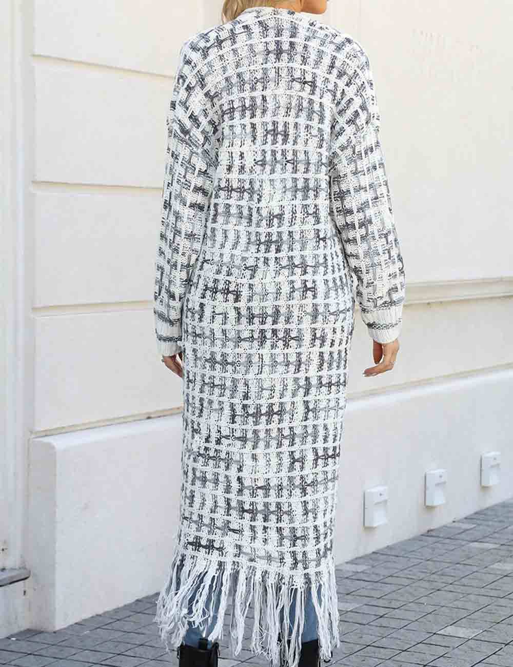 Sweetkama – wholesale Cardigan – Women’s – Ladies Multi Color Front Open Tassels Chunky Knit Cardigan17