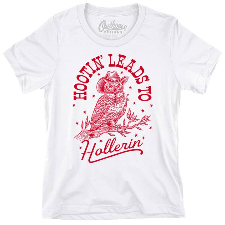 Hootin' Hollerin' Youth Tee for wholesale by Outhouse Designs