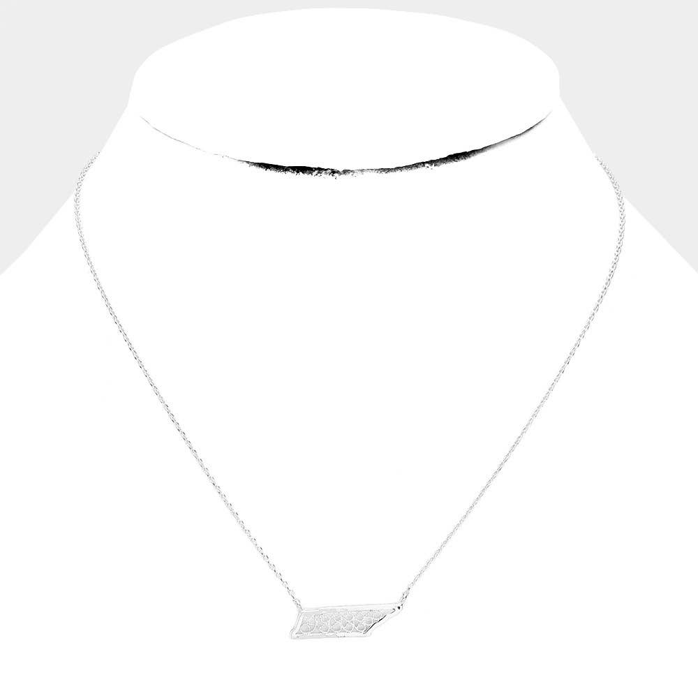 Sensibling Corp. - Wholesale Pendant/Charm Necklace - Gold Dipped Tennessee State Pendant Necklace3