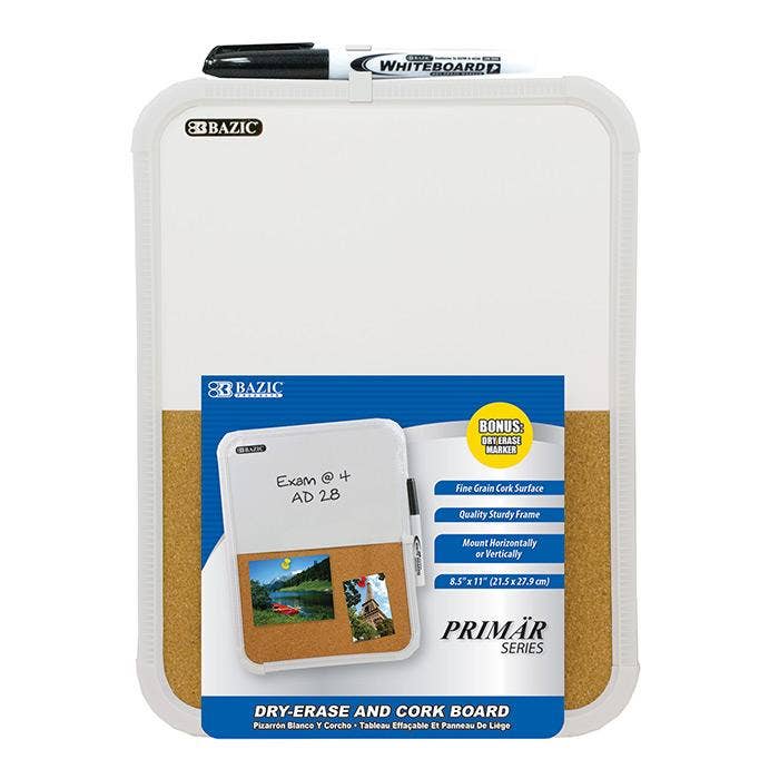 Luna Office Supply -  Everyday Essential - Wholesale Whiteboard/Dry-Erase Board - 8.5" x 11" Dry Erase Cork Combo Board2