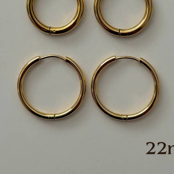 Minimal Hoops 2.0-22mm for wholesale by Namaste Jewelry