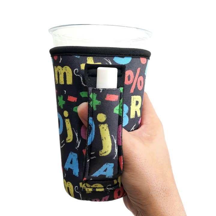 Drink Handlers – Großhandel Getränkemanschetten & -Koozies – Tafel Buchstaben 16 Unzen PINT Glas Tumbler Handlers™1