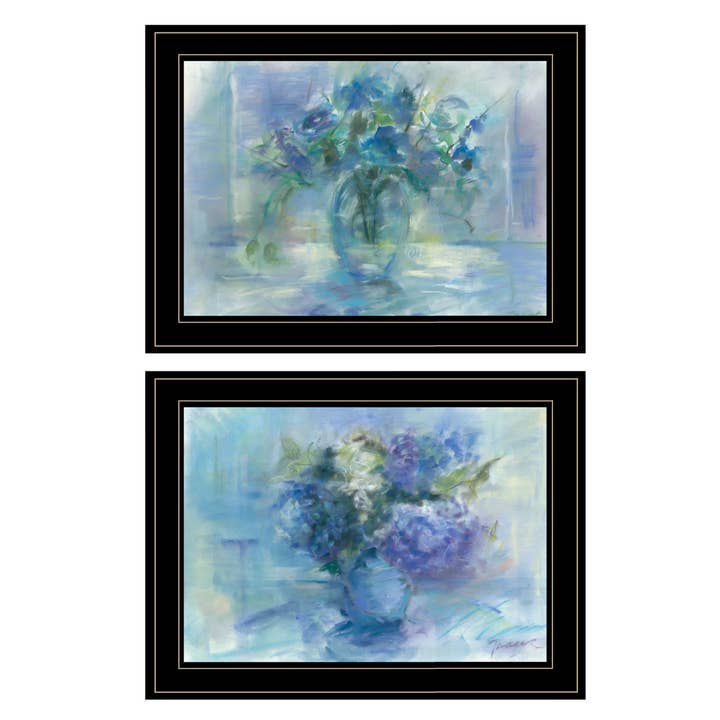 "Susie's Blue Bouquet" 2-Piece Vignette By Tracy Owen for wholesale by Trendy Decor 4U