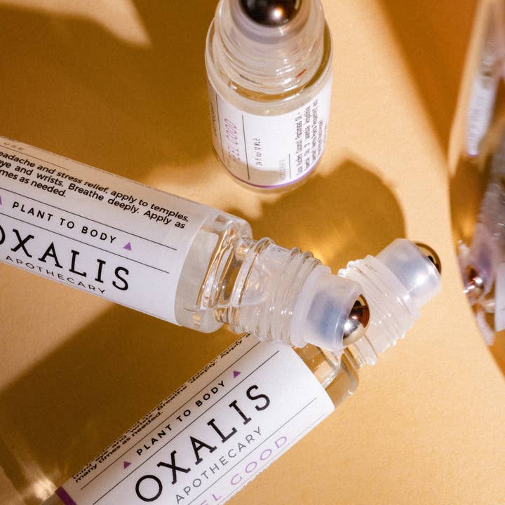 Oxalis Apothecary - Vente Roll-on aux huiles essentielles - Cadeaux de vacances Bien-être Soulagement du stress Aromathérapie3